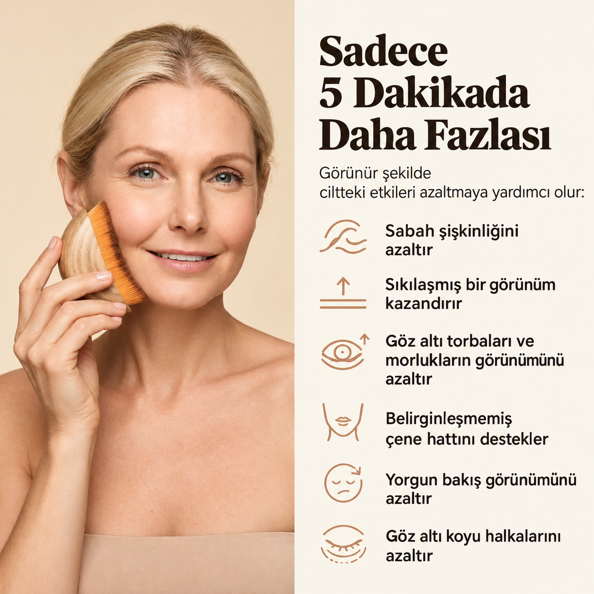 Nefeza™ Yüz Bakım Fırçası | Doğal Kıl, Günlük Cilt Ritüeli