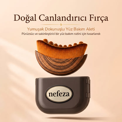 Nefeza™ Yüz Bakım Fırçası | Doğal Kıl, Günlük Cilt Ritüeli